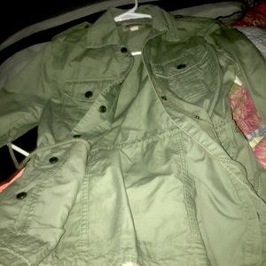Olive green utility jacket